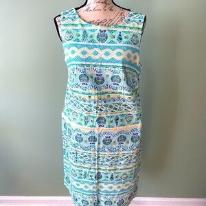 Women’s Talbots Seashell Mosaic Dress Size 10